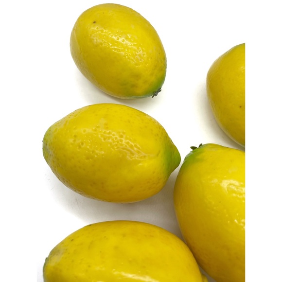 8 Lifelike Faux Lemons Bowl Filler Deco Fruit Realistic Styropor / Glaze - Picture 4 of 4